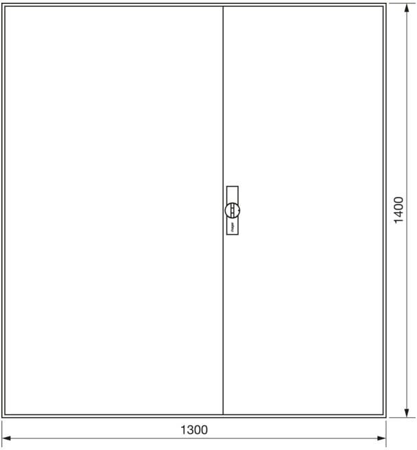 Hager Armoire à compteurs universZ 1400×1300×205, IP44 ZB55S (ZB55S)
