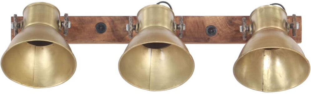 Borough Wharf Julie Industrial Wall Lamp Brown/Brass 65cm W X 25cm D