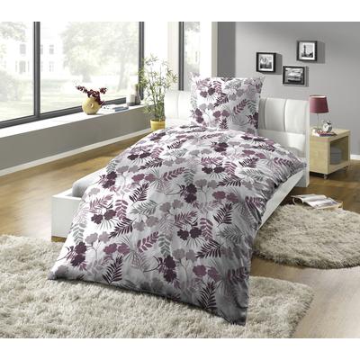 Bettwäsche KINZLER "Bedruckte Poly-Cotton Bettwäsche "Vivian", bunt, B/L: 155cm x 220cm, 1 Stk., 1 Stk., Polycotton, B/L: 80cm x 80cm, 2 Stk., Polycotton, Obermaterial: 50% Baumwolle, 50% Polyester, Bettwäsche, Bettwäsche, pflegeleicht