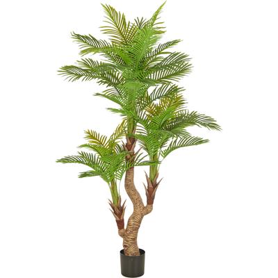 Kunstpalme CREATIV GREEN "Arecapalme", grün, H:190cm, Obermaterial: 100% Kunststoff, Kunstpflanzen, mit naturgetreuen Palmwedeln