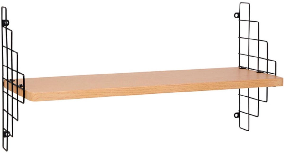 Ostaria Wandplank Carole - Bruin/Zwart - 50 cm