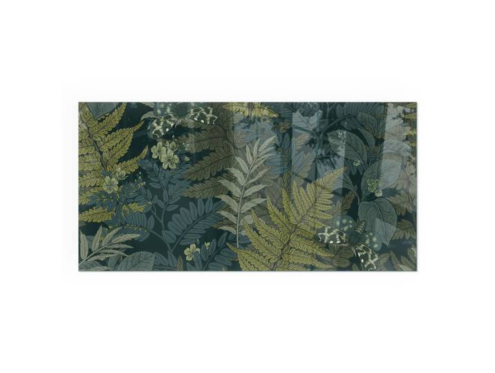 KAMINBODENPLATTE 120x60 cm - Pflanzenmotive mit Schmetterlingen