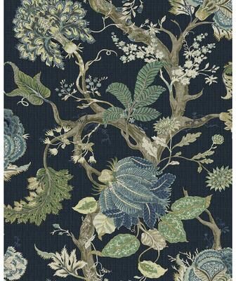 Harry & Grace Jacobean Trail Premium Matte Non-Woven Peel and Stick Wallpaper