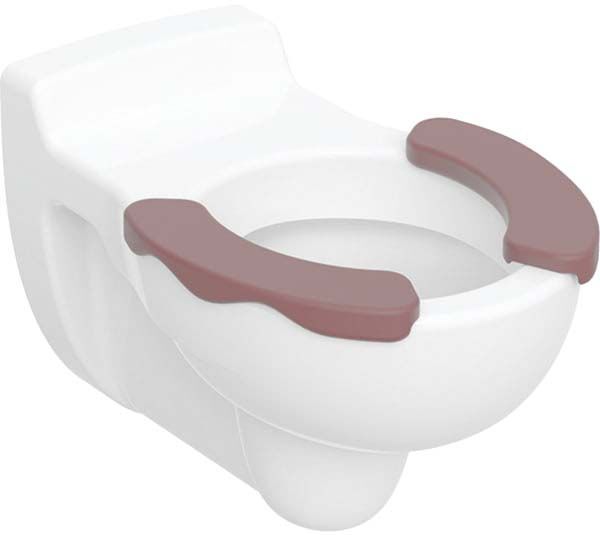 Geberit Bambini WC suspendu à fond creux 201710000 blanc , 6 l, siège rouge carmin