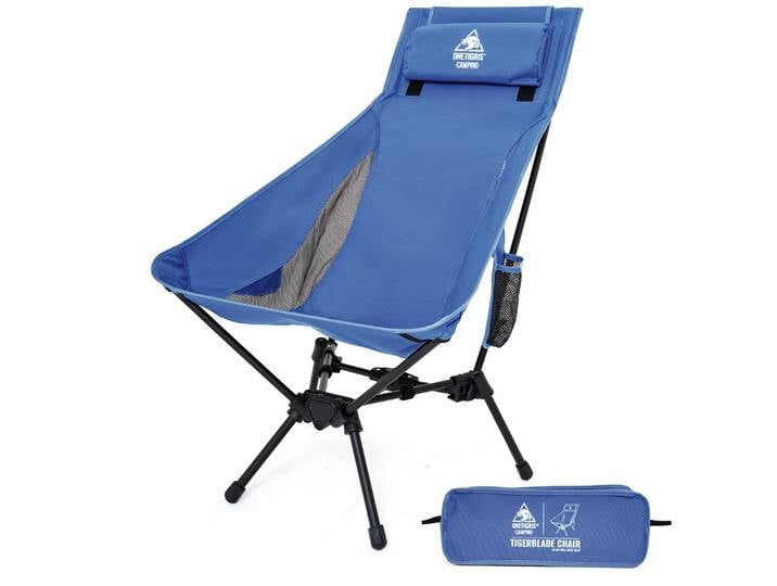 OneTigris Tigerblade chaise de Camping dossier haut chaise pliable relaxante pour Trekking voyage pêche plage jardin Chaise Longue