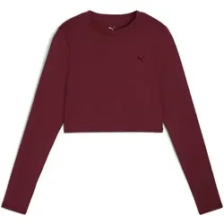 PUMA Damen Shirt W PWRSHAPE CROPPED LS, Größe M in Rot Rot