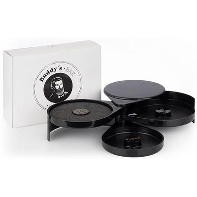 Cocktail-Set BUDDY'S, schwarz, B:15,5cm H:7cm T:20cm, Kunststoff, Cocktail-Sets, Cocktail-Set, Glasumrander, inkl. Schwamm