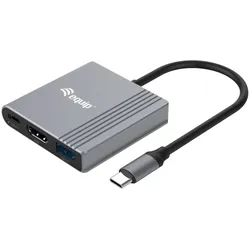 Equip 3-in-1-USB-C-zu-HDMI-/USB-A-/USB-PD-Adapter
