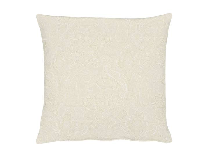 Housse de coussin Blanc/Beige/Vanille mat 49 x 49 cm Tissu