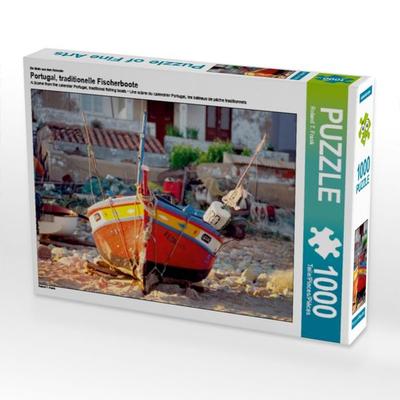 CALVENDO Puzzle Ein Motiv aus dem Kalender Portugal, traditionelle Fischerboote | 1000 Teile Lege-Größe 64x48cm Foto-Puzzle für glückliche Stunden