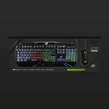 MediaRange MRGS102-UK Gaming-set met 104-toetsen toetsenbord en 6-toetsen muis (UK-layout)