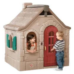 Kinderspielhaus Kunststoff Liam - Grau - 	163 x 140 x 128 cm - aus Kunststoff