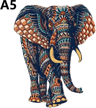 Inspire Essentials Elephant Wooden Puzzle For Adults Irregular Animal Shape Brain Teaser And Stress Relief Gift a5 elephant