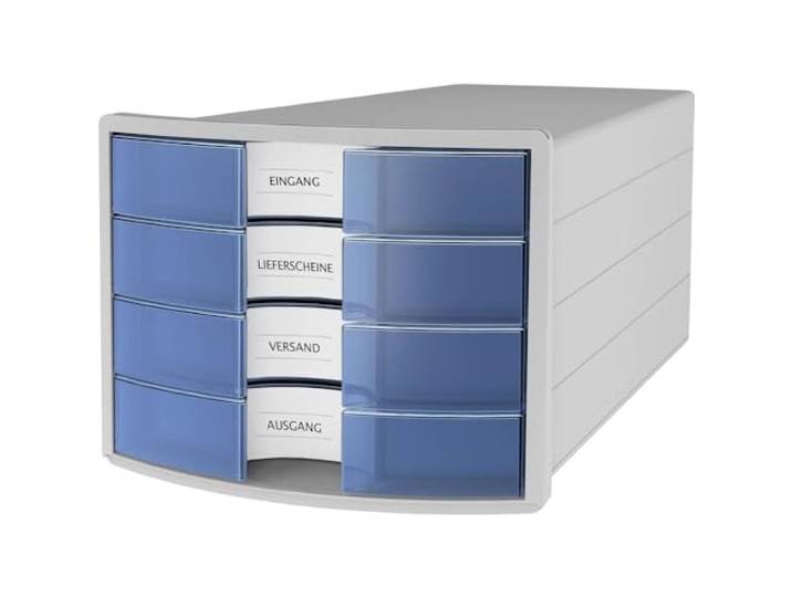 HAN 1x ladebox IMPULS 2.0 lichtgrijs/translucentblauw A4/C4