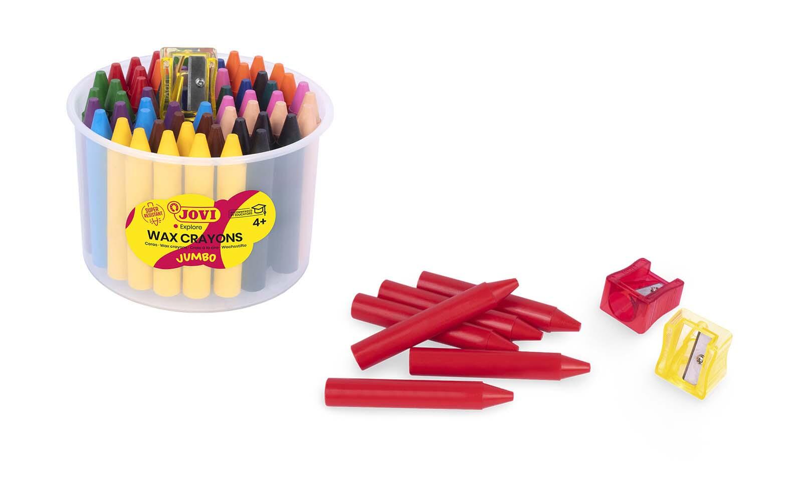 JOVI Wachsmalstifte Wax Crayons Jumbo, 60 Stifte 980/60