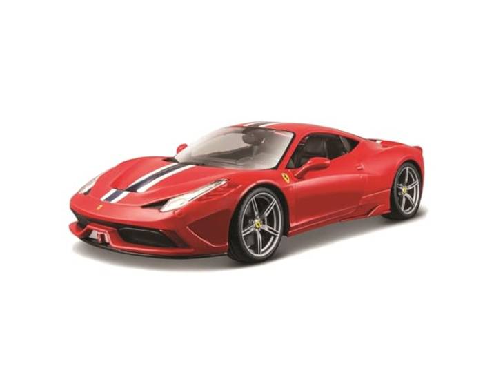 Bburago Ferrari 458 Speciale modelauto, schaal 1:18, rood