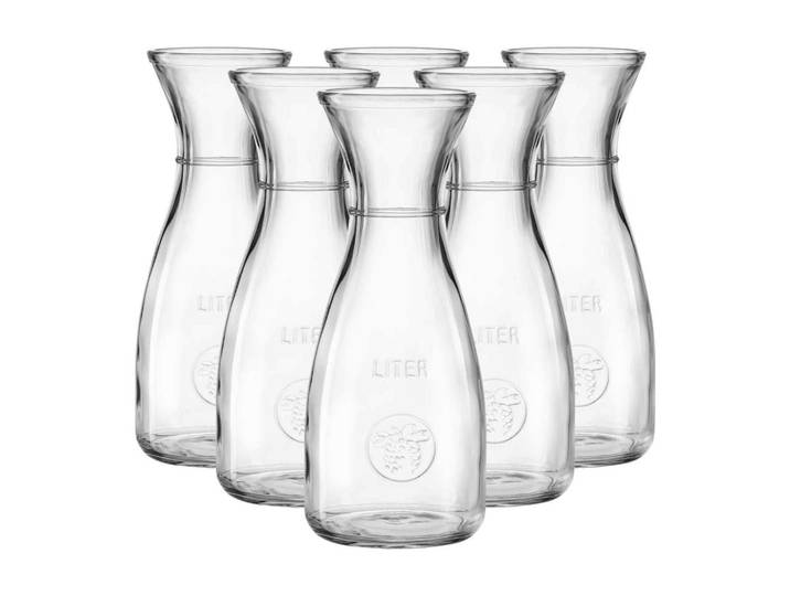 Ritzenhoff Breker Karaffen Bordeaux transparent 1 Liter 6er Set, Transparent, Glas, Geschirr, Kannen & Karaffen, Wasserkaraffen & Krüge