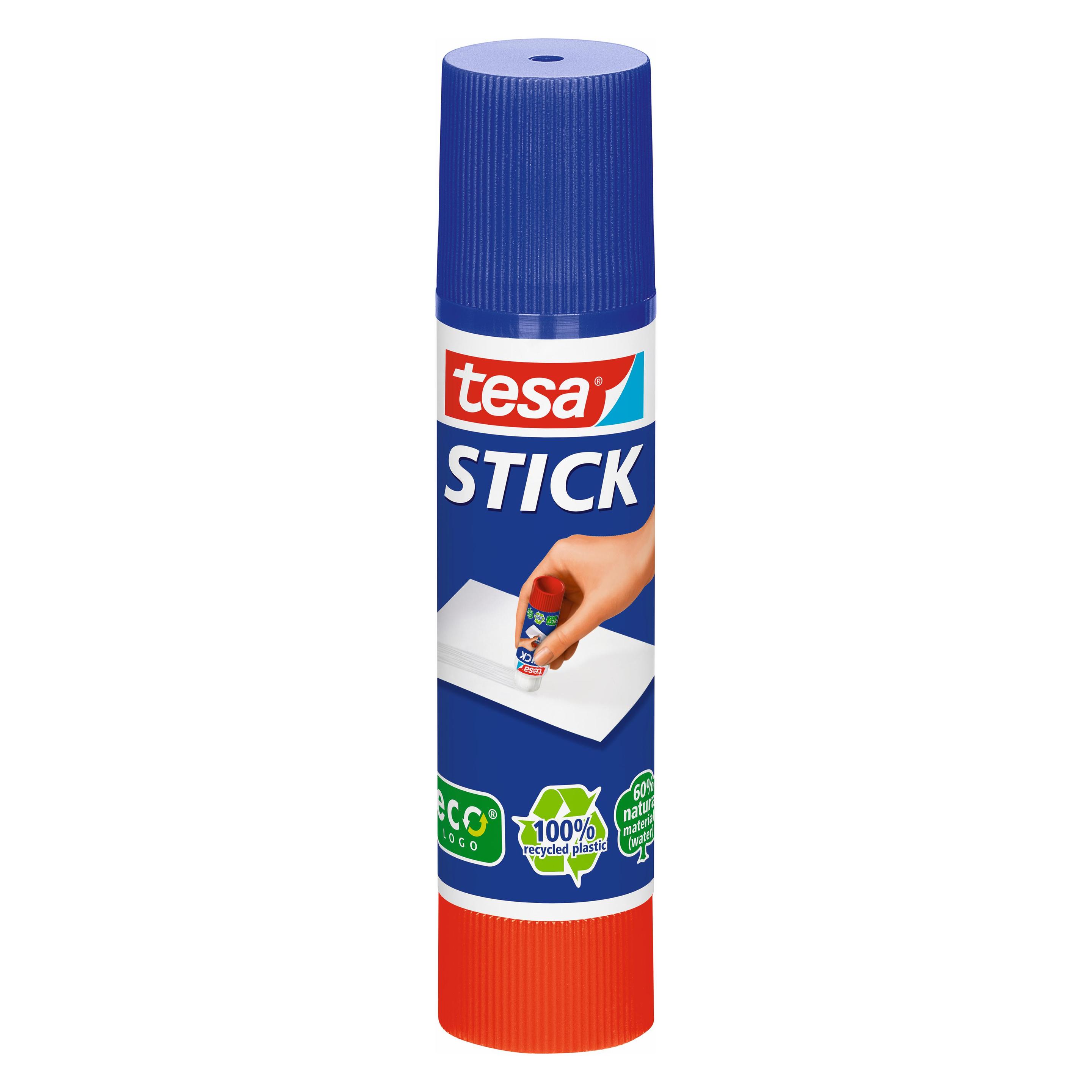 tesa Klebestift ecoLogo, geruchsneutraler Klebstick für Papier / Pappe (10 g, 1x) (57024-00200-03)