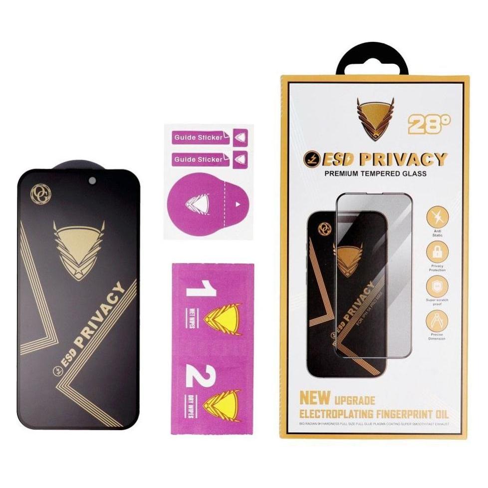 OG Protective glass Premium Privacy Glass - for Xiaomi 14T / 14T Pro black (Xiaomi 14T, Xiaomi 14T Pro) (56666295)