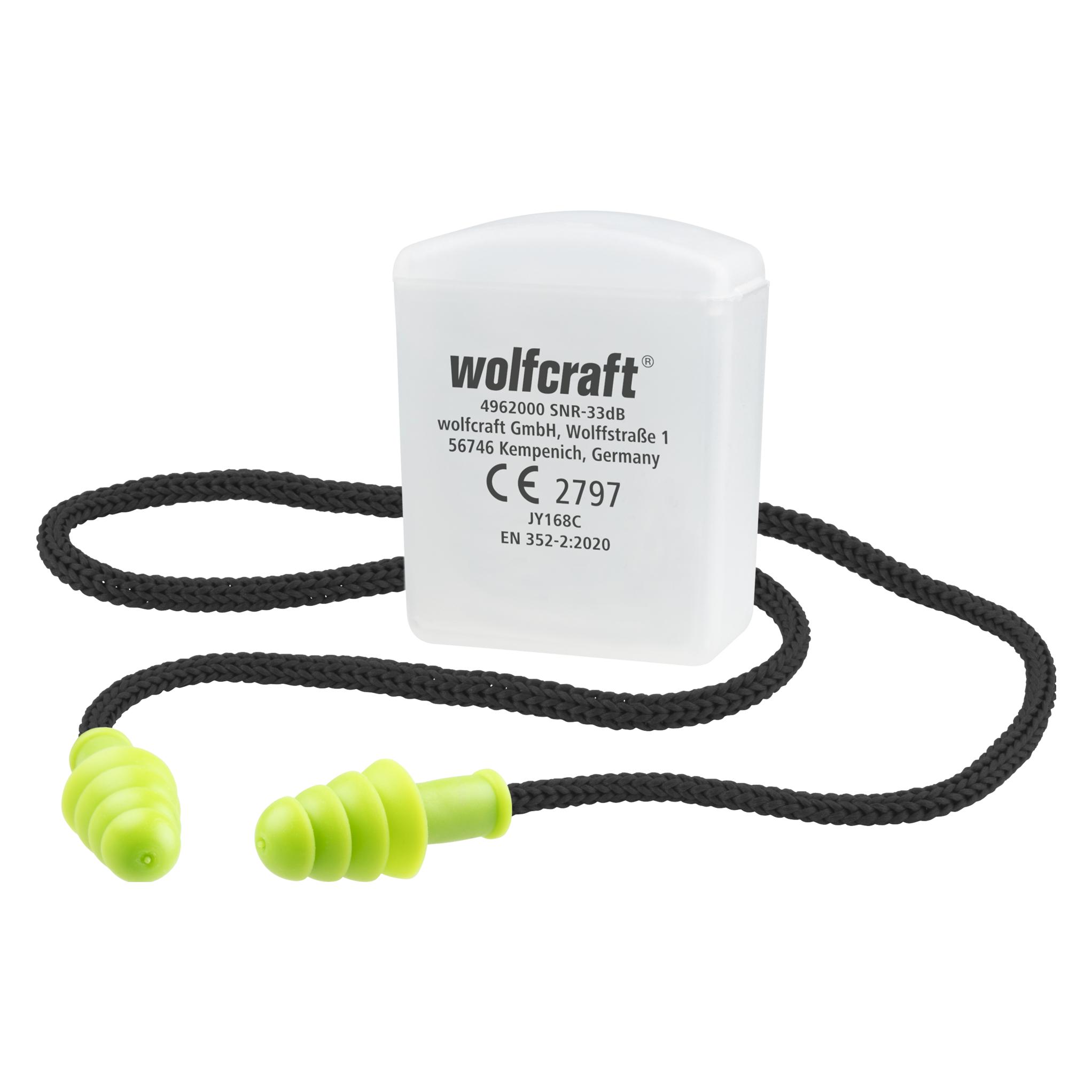 wolfcraft 1 Paar Gehörschutzstöpsel wiederverwend. (1x) (4962000)