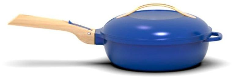 Dripio 8-in-1 pan met afneembare handgrepen, stoommandje en houten spatel, 24 cm