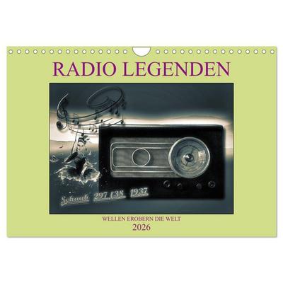 RADIO LEGENDEN (Wandkalender 2026 DIN A4 quer), CALVENDO Monatskalender