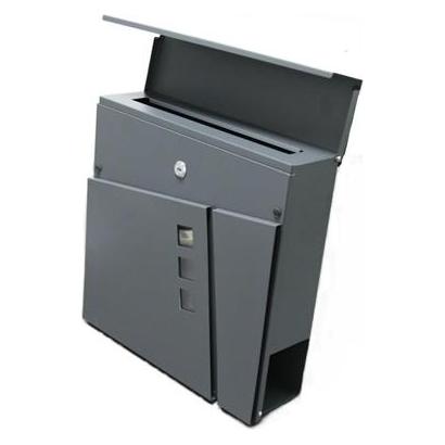Haushalt Briefkasten PW-612-8, grau, 15 cm x 37 cm x 37 cm (57631304)