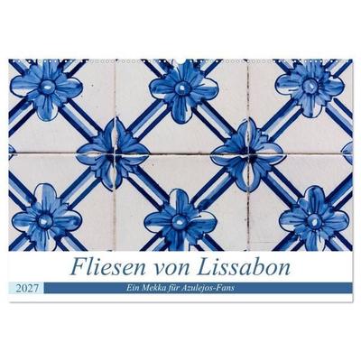 Fliesen von Lissabon (Wandkalender 2027 DIN A2 quer), CALVENDO Monatskalender