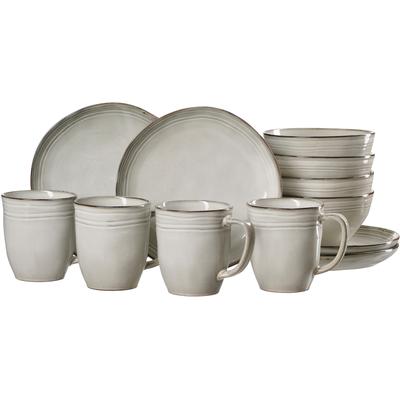 Frühstücks-Geschirrset RITZENHOFF & BREKER "Kendra", braun, 12 Stk., Steingut, Geschirr-Sets, aus Steingut für 4 Personen