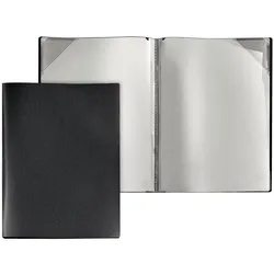 Veloflex Sichtmappe Diamond, A4, schwarz, 4 Sichttaschen, mit Verschlusslasche