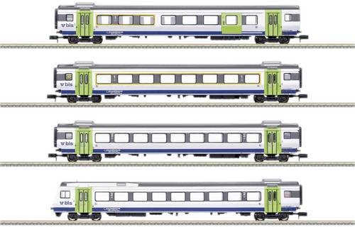 MiniTrix 18293 N 4er-Set Personenwagen GoldenPassLine der BLS