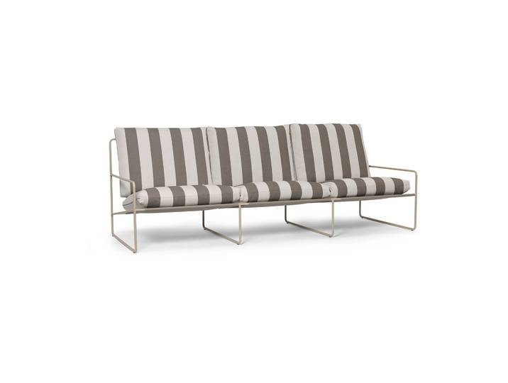 Ferm Living Desert driezitsbank Cash stripe-chocolate