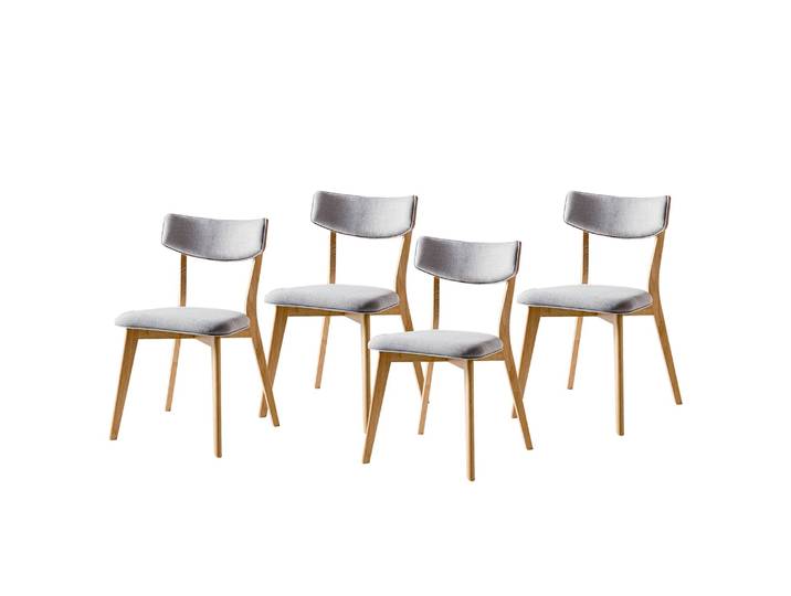 Esszimmerstuhl COLSON 50 x 79 x 50cm Braun/Grau/Hellgrau/Eiche 4er Set
