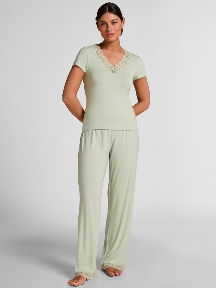 Hunkemöller Pyjama in Grün - M