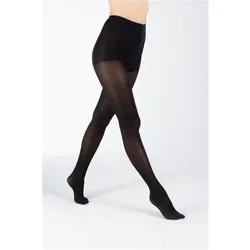s.Oliver Fine Fischgrätenmuster Strumpfhose 80 DEN Damen 9999 - black 42/44