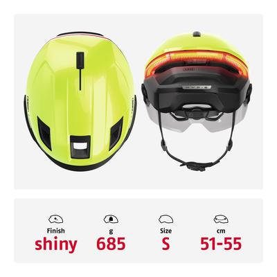 Fahrradhelm ABUS "HYP-E ACE" Gr. S, gelb (gelb (signal gelb)), Helme, S Kopfumfang: 51cm - 55cm