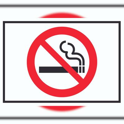 HB-Druck Rauchen verboten Symbol Schild A4 Rückseite selbstklebend