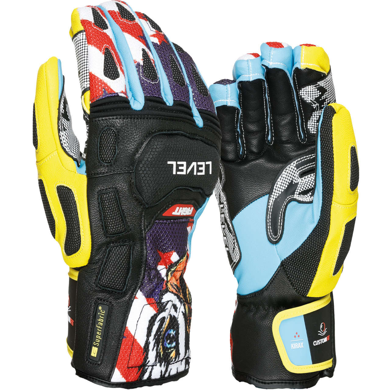 Level Rennhandschuh SQ CF black/yellow - 7,0