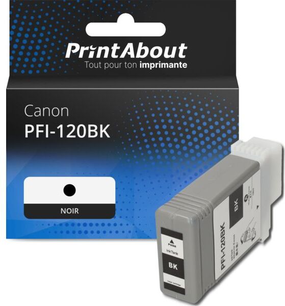 PrintAbout Cartouche compatible Canon PFI-120BK - Noir Noir