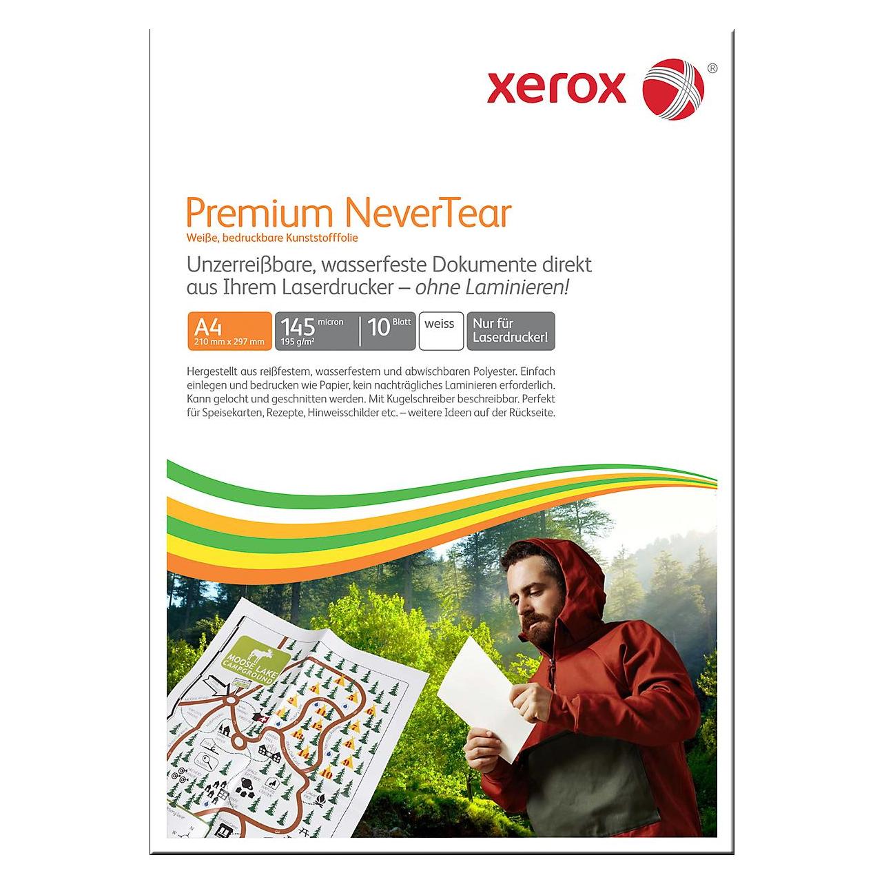 Xerox Kopierfolie Premium NeverTear DIN A4 145µm Polyester weiss 10 Folien/Pack. (A4, 10 Blätter) (003R98127)