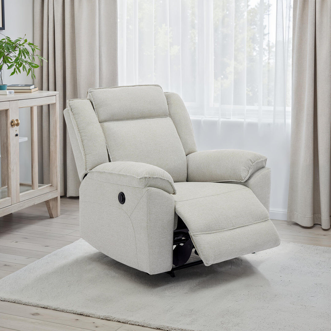 17 Stories 97cm Wide Wall Recliner Home Theatre Recliner Beige 102cm H X 97cm W X 94cm D