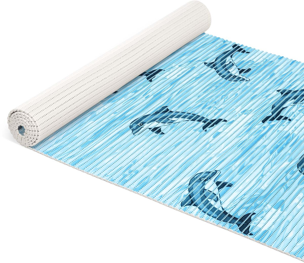 ANRO Badmat Dolfijnen Blauw - Antislip - Sneldrogend