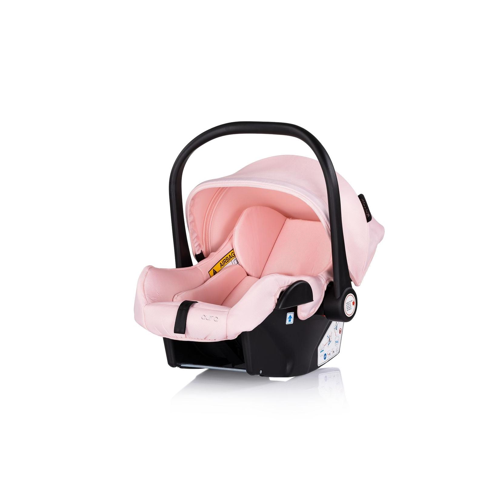 Chipolino Set Babyschale Isofix-Basisstation Aura i-Size (40 - 85cm) verstellbar pink