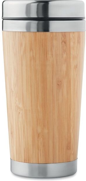 Gourde isotherme personnalisable double paroi en bambou RODEODRIVE+ Bois