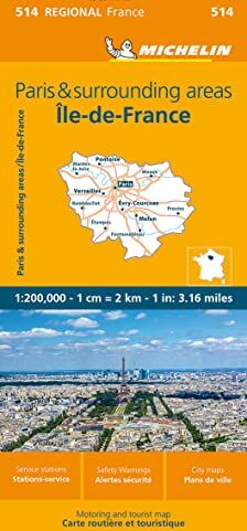 Michelin Travel Publications - Michelin Ile de France: Straßen- und Tourismuskarte 1:200.000 (MICHELIN Regionalkarten) - Preis vom 04.10.2026 03:51:26 h
