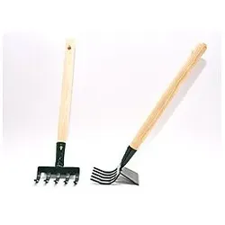 Harke Rechen Gartenrechen Laubrechen Metallrechen Holzstiel 37cm breit 1 Stück