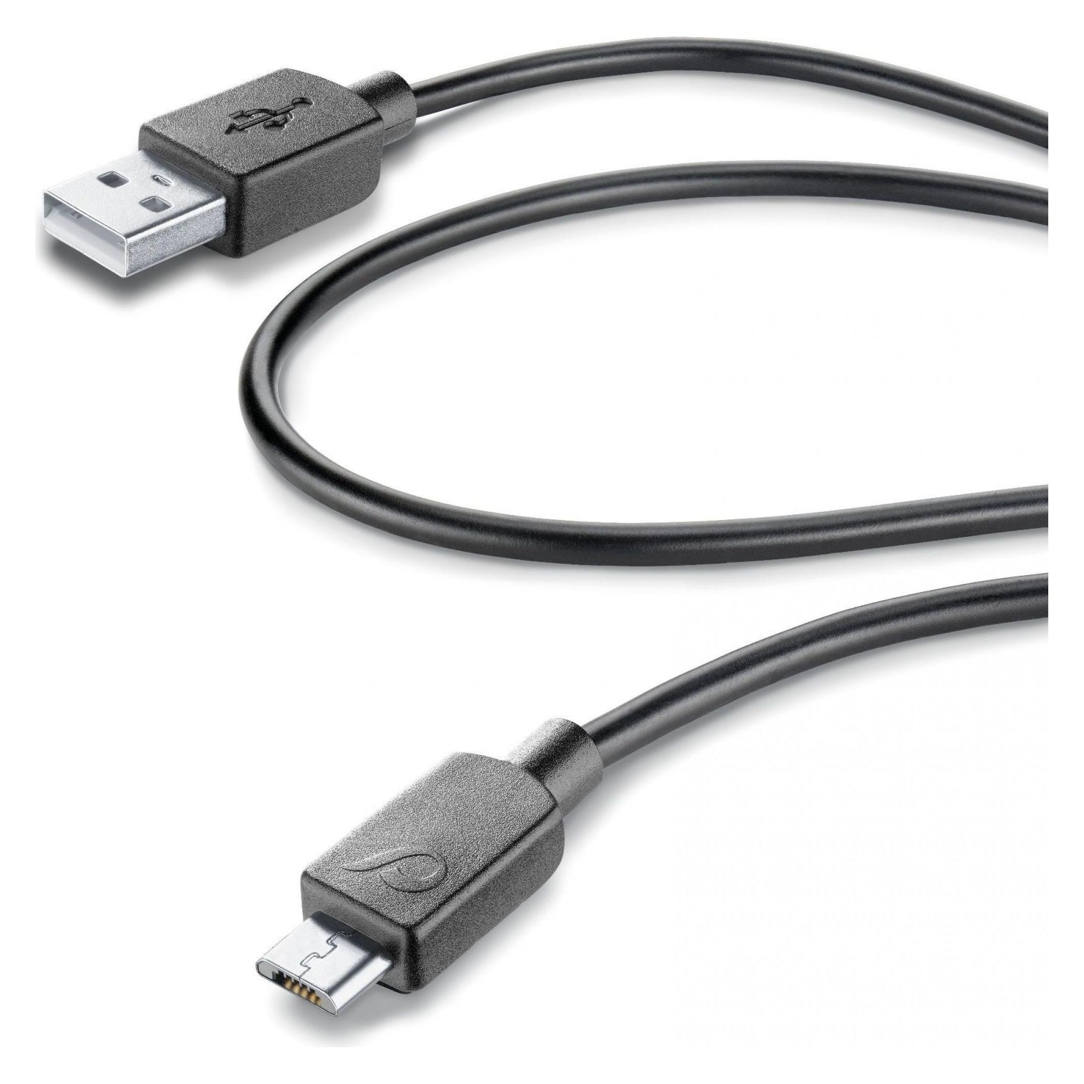 Cellularline Medium (0.60 m, USB 2.0, 10 W) (USBDATA06MUSBK)