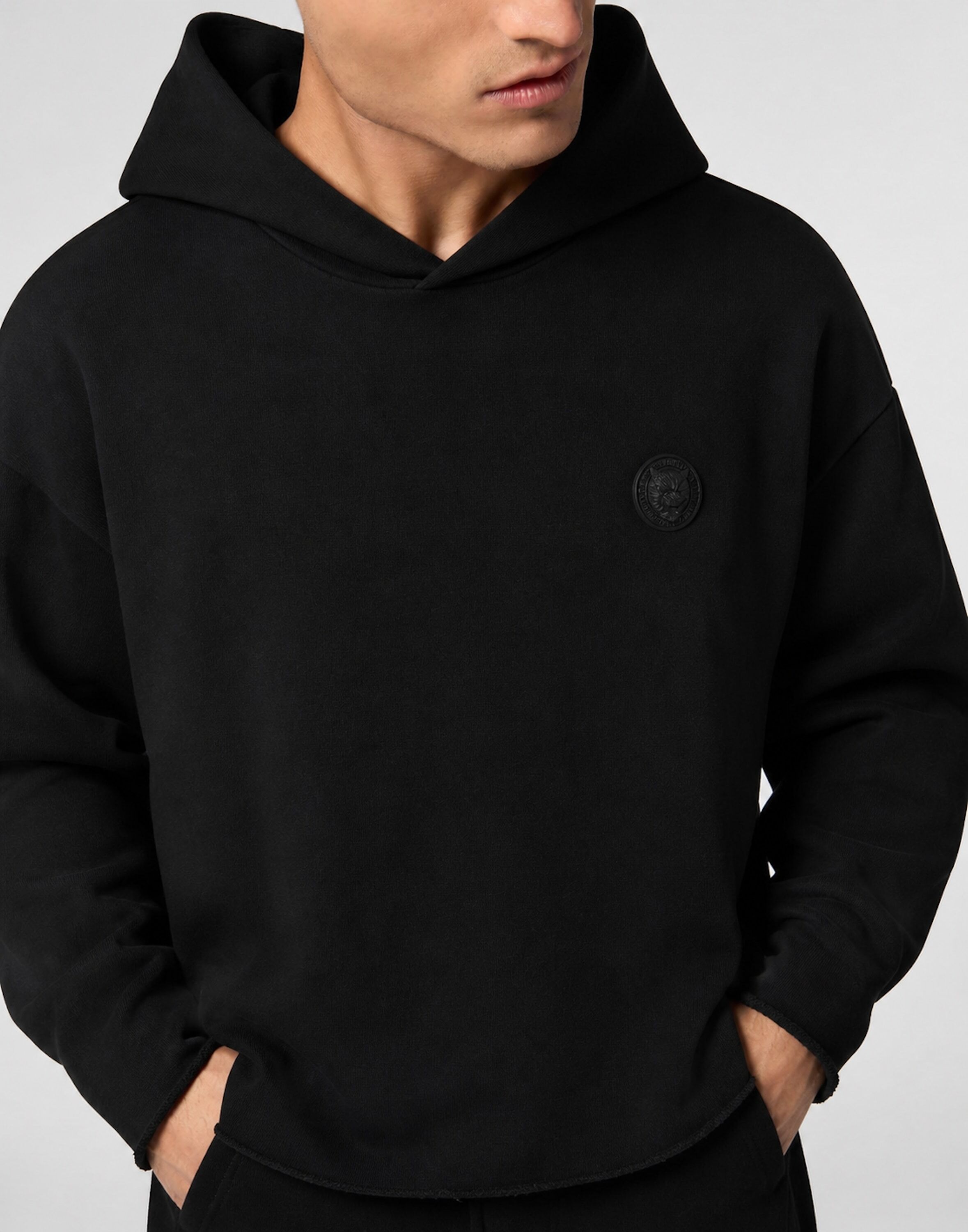Sweatshirt PLEIN SPORT "Kapuzen-Sweatshirt", Herren, Gr. XL, 02, schwarz, Obermaterial: 82% Baumwolle, 18% Polyester, Sweatshirts Sweatshirt