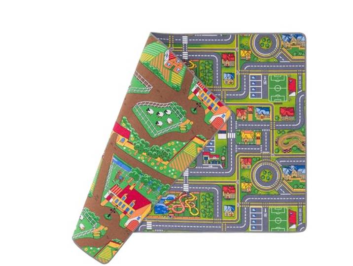 Pergamon Straßenteppich Beidseitig Kinder Spielteppiche für Kinderzimmer und Spielzimmer