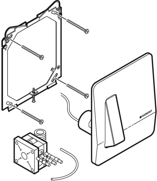 Geberit Handauslösung pneumatisch weiß alpin für Urinal Abdeckplatte 115558111